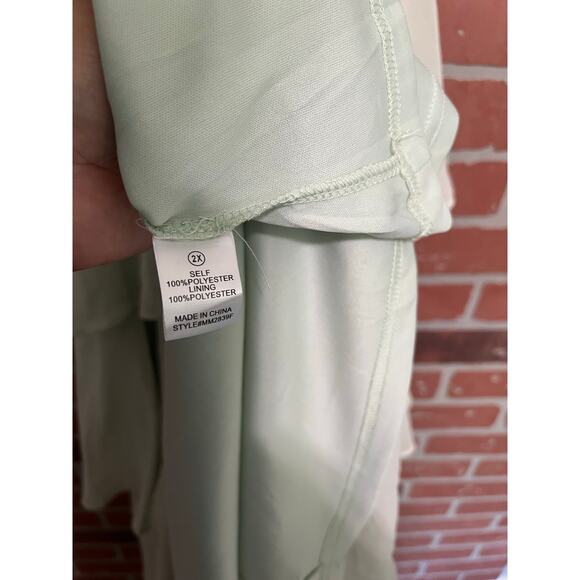 Fashion Nova Sage Chiffon Maxi Dress NWT - 2XL - Picture 10 of 10